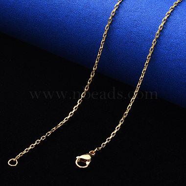 Vacuum Plating 304 Stainless Steel Cable Chain Necklace(NJEW-S420-008C-G)-4