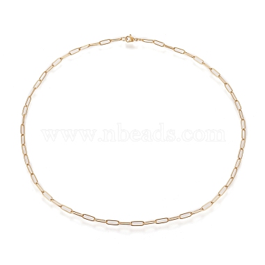 304 Stainless Steel Paperclip Chain Necklace(X-NJEW-M183-04G)-2
