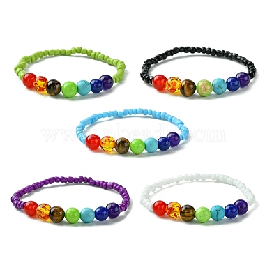 Mixed Color Round Mixed Stone Bracelets