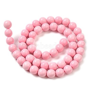 Synthetic Ocean White Jade Beads Strands(G-S254-6mm-B01)-3