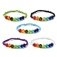 Natural & Synthetic Mixed Gemstone & Glass Seed Beaded Stretch Bracelet for Women(BJEW-JB09658)-1
