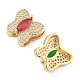 Brass Micro Pave Cubic Zirconia Slide Charms(ZIRC-I068-16G)-2