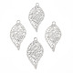 Rack Plating Brass Filigree Pendants(KKC-T001-43P)-3