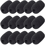 Mini Microphone Sponge Sleeve, Black, 29.5x23x21mm, 15pcs(AJEW-CN0003-83A)
