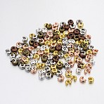 アイアン製つぶし玉カバーカシメ玉カバー, ミックスカラー, 直径3mm, 穴：1.2~1.5mm(X-IFIN-X0031-3mm)