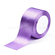 Single Face Satin Ribbon, Polyester Ribbon, Blue Violet, 2 inch(50mm), about 25yards/roll(22.86m/roll), 100yards/group(91.44m/group), 4rolls/group(RC50MMY-063)