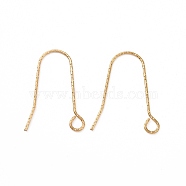 Ion Plating(IP)  316 Stainless Steel Earring Hooks, with Horizontal Loop, Golden, 22x15x0.9mm, Hole: 2.5mm(X-STAS-C059-10G)