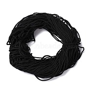 Polyester Cord, Twisted Cord, Black, 5mm, about 97~100m/bundle(NWIR-P021-002)