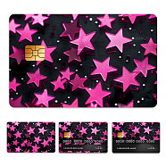 Plastic Waterproof Card Stickers, Self-adhesion Card Skin for Bank Card Decor, Rectangle, Star, 140x190mm(STIC-WH0032-140)