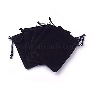 Velvet Cloth Drawstring Bags, Jewelry Bags, Christmas Party Wedding Candy Gift Bags, Black, 7x5cm(TP-C001-50x70mm-4)