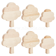 6Pcs 3Styles Wood Cutouts, Tree, 10~15x9~13.5x1.8~1.85cm, 2pcs/style(WOOD-WH0131-21B)