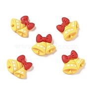 Opaque Christmas Resin Cabochons, Bell, Gold, 20.5x22x6.5mm(RESI-G039-02)
