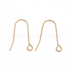 Ion Plating(IP)  316 Stainless Steel Earring Hooks, with Horizontal Loop, Golden, 22x15x0.9mm, Hole: 2.5mm(X-STAS-C059-10G)