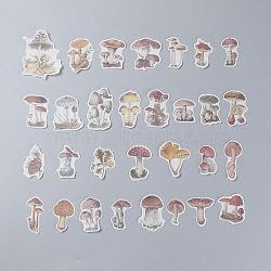 Sealing Stickers, Label Paster Picture Stickers, for Scrapbooking, Kid DIY Arts Crafts, Album, Mushroom Pattern, 8.1x7.5cm, 60pcs/set(DIY-B008-04G)