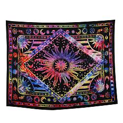 The Sun Altar Wiccan Witchcraft Polyester Decoration Backdrops, Universe Planet Theme Photography Background Banner Decoration for Party Home Decoration, Blue Violet, 2000x1500mm(WICR-PW0001-31A-06)