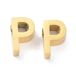 Ion Plating(IP) 304 Stainless Steel Charms, Alphabet, Golden, Letter.P, 8x5x3mm, Hole: 1.8mm(STAS-K216-41P-G)