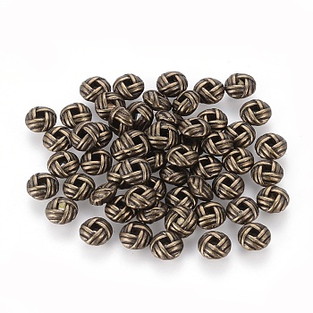Zinc Alloy Spacer Beads, Flat Round, Cadmium Free & Nickel Free & Lead Free, Antique Bronze, 6x3.2mm, Hole: 2mm