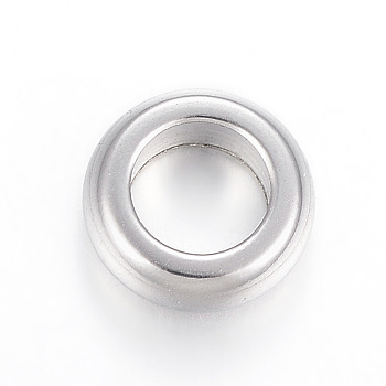 304 Stainless Steel Spacer Beads, Flat Round, Stainless Steel Color, 9x3mm, Hole: 5mm