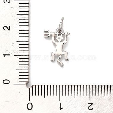 925 Sterling Silver Long-tailed Devil Charms(STER-R010-02P)-3