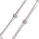 chaîne à maillons en perles de verre fleur(AJEW-JB01207-02)-3