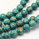 Dyed Synthetic Turquoise Round Bead Strands(TURQ-Q100-01C-01)-1