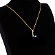 ожерелья с подвесками из золотой латуни с микропаве и кубическим цирконием(NJEW-S069-JN002-L)-2