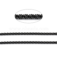 304 Stainless Steel Cauliflower Chains, with Spool, Soldered, Electrophoresis Black, 2.4mm, about 5m/roll(STAS-P290-01EB)