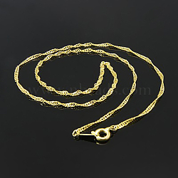 Brass Chain Necklaces, Golden, 16.1 inch(41cm), 1.6x0.7mm(X-NJEW-D078-410-G)
