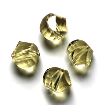 Imitation Austrian Crystal Beads, Grade AAA, Faceted, Polygon, Dark Khaki, 8mm, Hole: 0.9~1mm