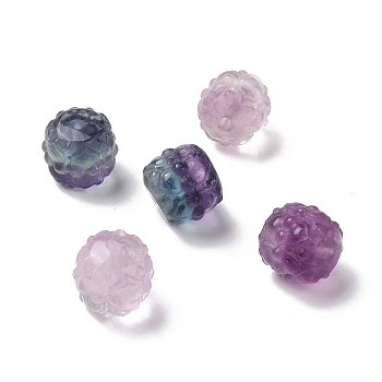 Natural Fluorite Beads, Column, 12.5~13.5x11.5~13mm, Hole: 1.6mm