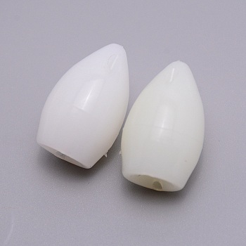 ABS Fishing Rig Floats, Fishing Accessories, for Freshwater Saltwater Fishing, White, 29x18mm, Hole: 1.5mm & 1.8mm