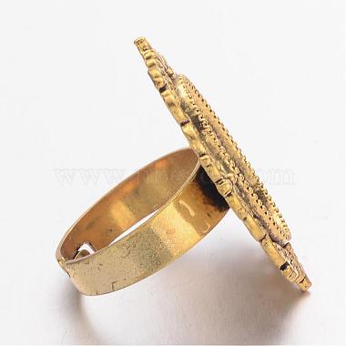 Vintage Adjustable Iron Finger Ring Components Alloy Cabochon Bezel Settings(PALLOY-Q300-09AG-NR)-3