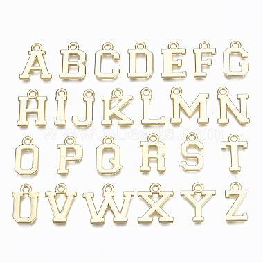 Real 16K Gold Plated Alphabet Alloy Charms