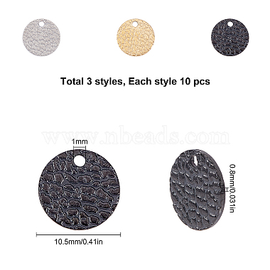 SUNNYCLUE Vacuum Plating 304 Stainless Steel Charms(STAS-SC0001-59A)-2
