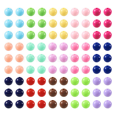 300Pcs 15 Colors Opaque Acrylic Beads(SACR-TA0001-13)-3
