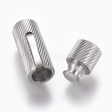 304 Stainless Steel Bayonet Clasps(STAS-O114-042A-P)-4
