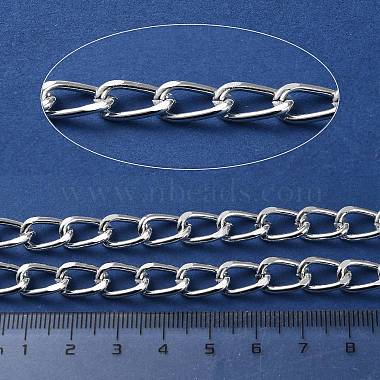 Oxidation Aluminum Diamond Cut Faceted Curb Chains(CHA-H001-12S)-3
