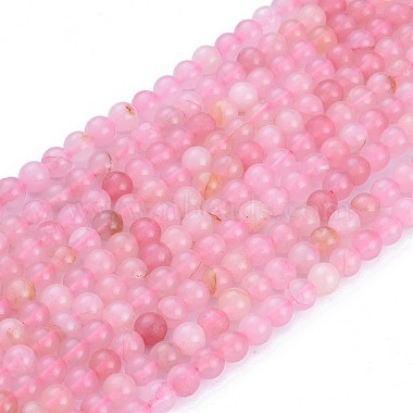 Natural Rose Quartz Beads Strands(G-F591-04-6mm)-6