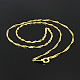 Латунь цепи ожерелья(X-NJEW-D078-410-G)-1