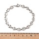 304 Stainless Steel Coffee Bean Chain Bracelets for Women Men(BJEW-F488-12P)-3