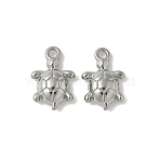 304 Stainless Steel Charms, Anti-Tarnish, Stainless Steel Color, Turtle, 12.5x8.5x3mm, Hole: 1.2mm(X-STAS-F320-01B-P)