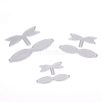 Carbon Steel Cutting Dies Stencils, for DIY Scrapbooking/Photo Album, Decorative Embossing DIY Paper Card, Bowknot, Matte Platinum Color, 11.5~32.5x33.5~76.5x0.5mm, Hole: 1.5mm(DIY-WH0167-79)