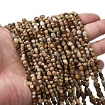Natural Picture Jasper Beads Strands, Nuggets, 5~9x4~6x3~4.5mm, Hole: 0.7mm, about 75~89pcs/strand, 15.35''(39cm)~15.94''(40.5cm)(G-I389-A10)