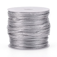 30M Nylon Rattail Satin Cord, Beading String, for Chinese Knotting, Jewelry Making, Gainsboro, 1mm, about 32.81 Yards(30m)/Roll(NWIR-YW0001-04-22)