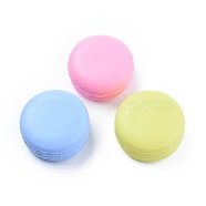 Portable Candy Color Mini Cute Macarons Jewelry Ring/Necklace Carrying Case, Mixed Color, 4.5x2.35cm(CON-N012-01)