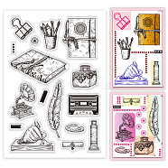 Custom PVC Plastic Clear Stamps, for DIY Scrapbooking, Photo Album Decorative, Cards Making, Mixed Shapes, 160x110x3mm(DIY-WH0448-0424)