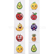 Picture Paper Stickers, Fruits Cartoon Stickers, Mixed Color, 25x25mm, 500pcs/roll(STIC-M002-03A)