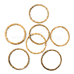 Round Ring Bamboo Bag Handle Replacements, for Handmade Bag Handbags Purse Handles, Goldenrod, 17.3~17.5x1.2~1.5cm, Inner Diameter: 15.4~15.7cm(FIND-WH0002-14)