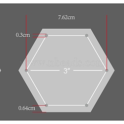 Acrylic Transparent Pressure Plate, Quilting Template, Hexagon, BurlyWood, 77.5x89.5x3mm, Hole: 3mm(DIY-WH0158-46C)