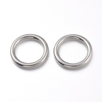 304 Stainless Steel Linking Rings, Round Ring, Stainless Steel Color, 25.5x3mm, Inner Diameter: 18.5mm